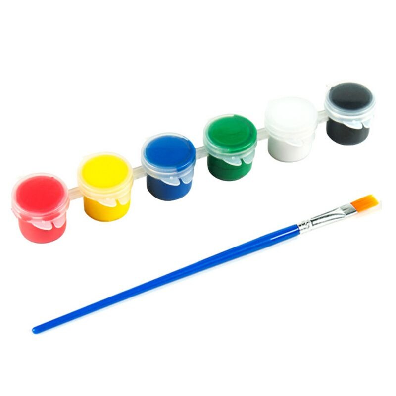 6/12 farver akrylmaling diy håndlavet maleri kunstmaterialer væg gips statue graffiti børnemaleri: D 5ml