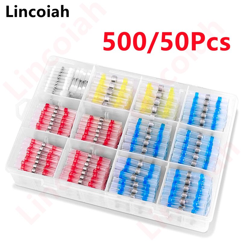 Solder Seal Wire Connectors Heat Shrink Solder Waterproof Butt Terminals Kit Automotive Marine Insulated Truck Solder Connector