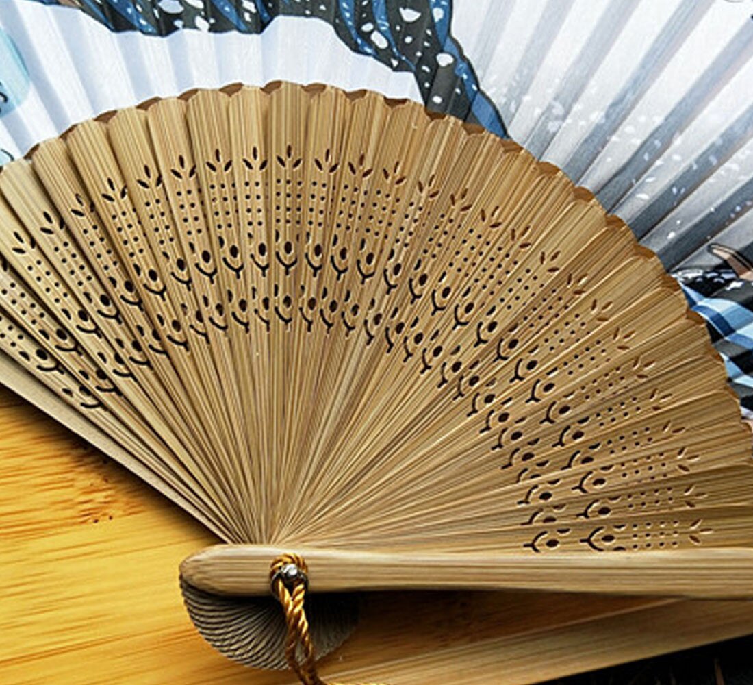 Zijde Hand Fan Mount Fuji Kanagawa Golven Japanse Vouwen Ventilator Pocket Fan Bruiloft Accessoires Decoratie Event Supplies