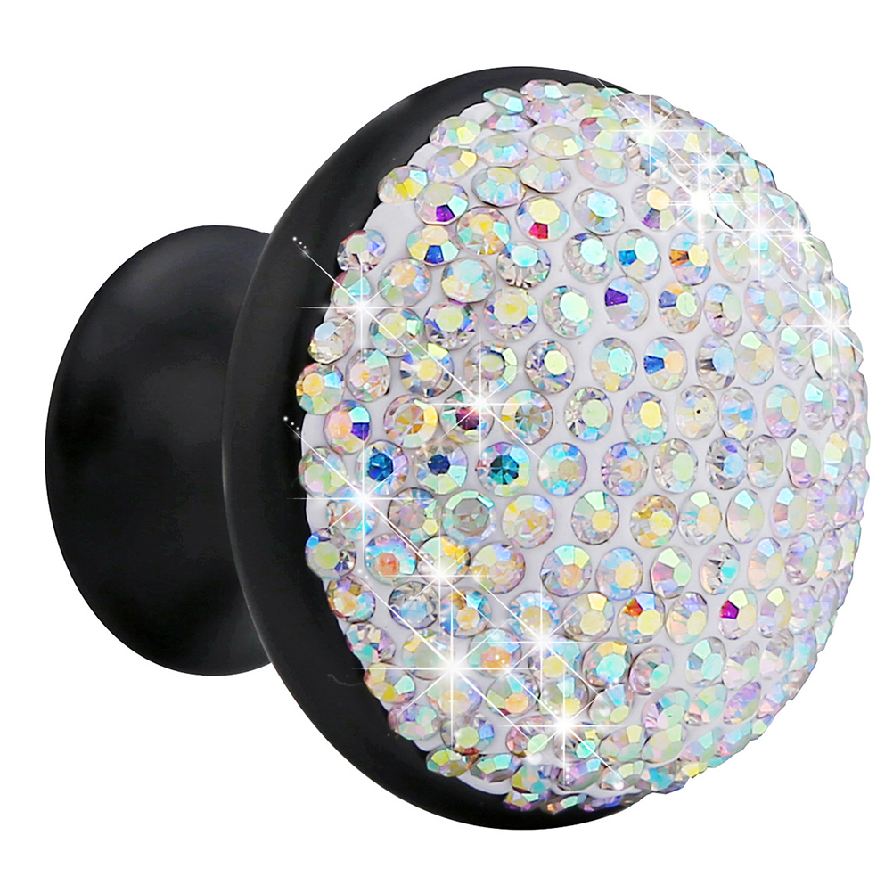 2 Stuks Aluminium Deurknoppen Shining Rhinestone Mushroom Handvat Creatieve Lade Knoppen Kast Deurklink