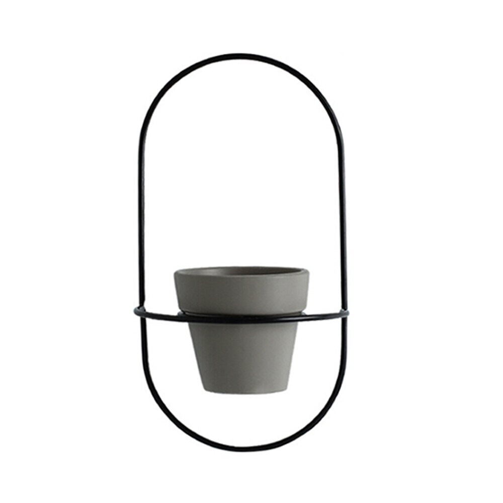 Maceta de hierro de estilo nórdico para decoración del hogar contenedor de maceta geométrica colgante para pared para Oficina Decoración de ventanas: A4