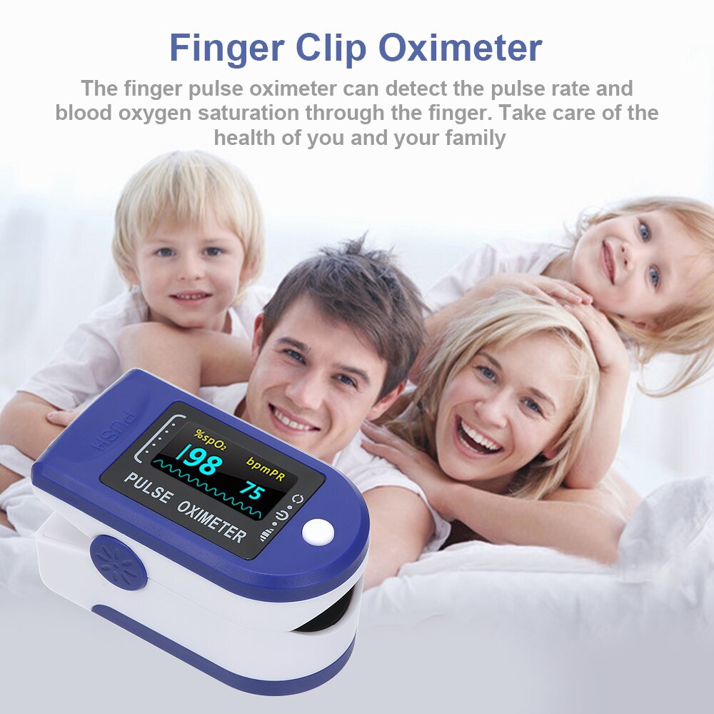 Digital Fingertip Pulse Oximeter LED Display Blood Oxygen Level SpO2 Finger Oximeter Sensor Saturation Fingertip Monitor
