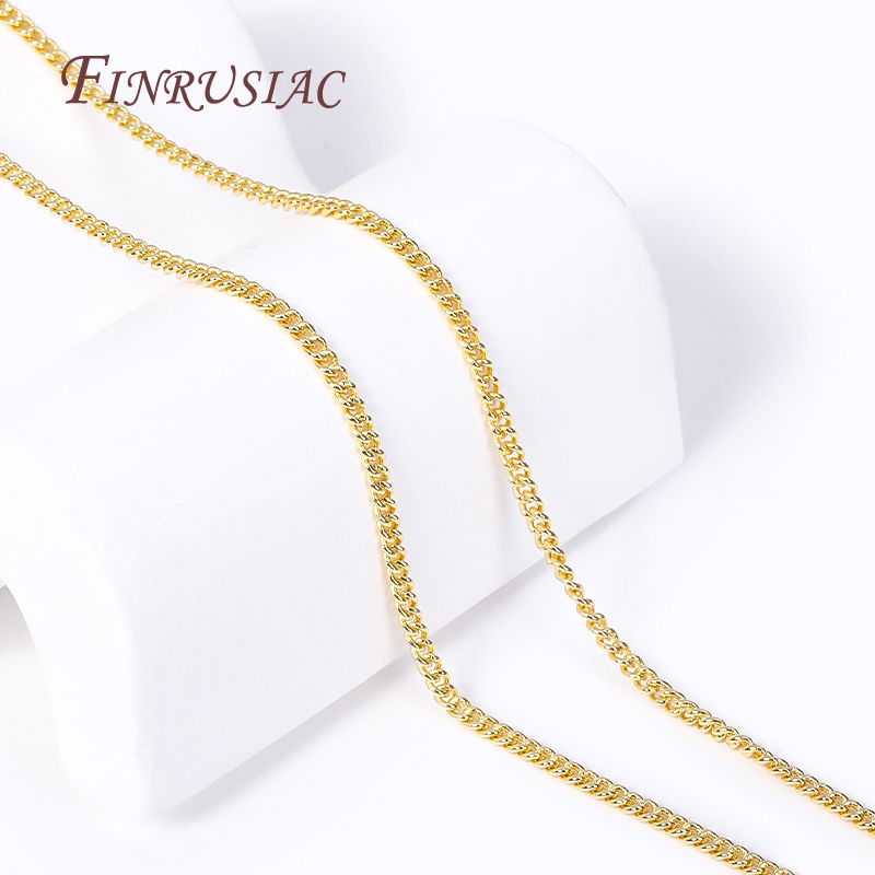 Metallkjeder i bulk , 18k gullbelagte 2.7mm -leddskjeder til diy-halskjede, håndlagde smykkefremstillingsfunn, tilbehør