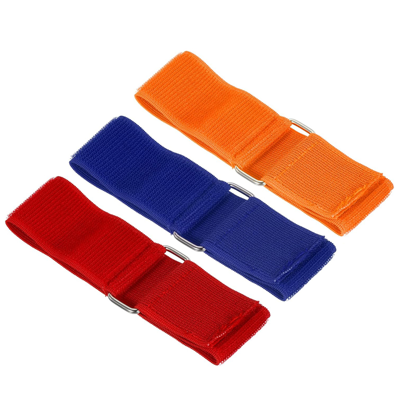 Cuerda elástica de 3 piezas para niños y adultos, bandas de carreras de tres patas, juegos de colaboración para el trabajo en equipo, actividades al aire libre: Rojo
