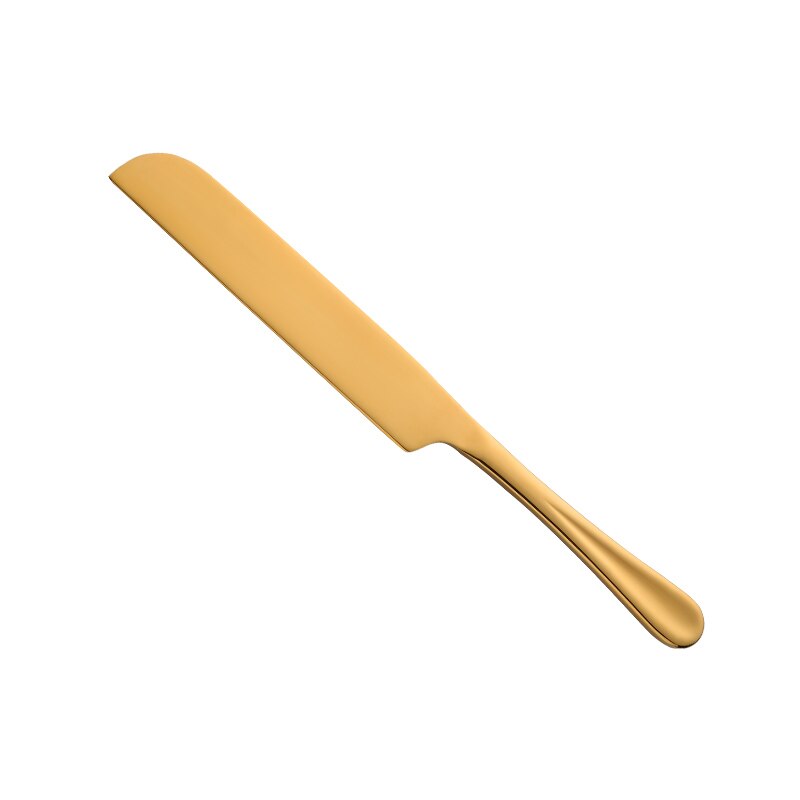 1/3PCS Stainless Steel Rainbow Cake Shovel Bread Knife Pie Pizza Cheese Spatula Server Cake Divider Cutter Knives Baking Tools: 1gold