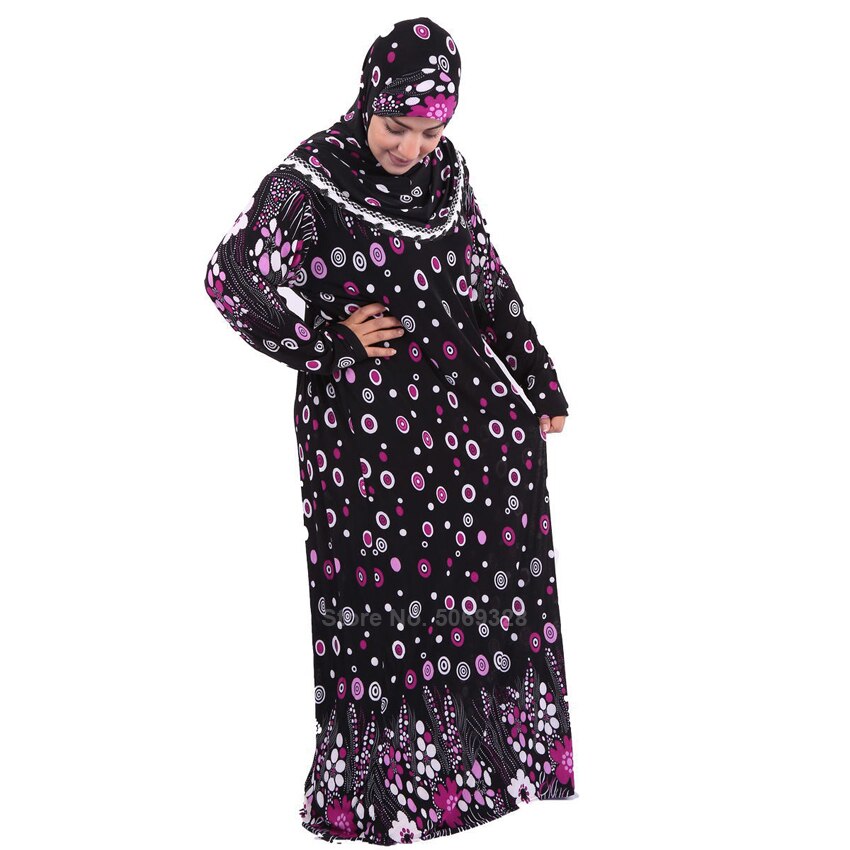 Full Cover Women Muslim Abaya Dress Traditional Hijab+dress Islamic Clothing Set Dubai Arabic Turkish Ramadan Prayer Outfits