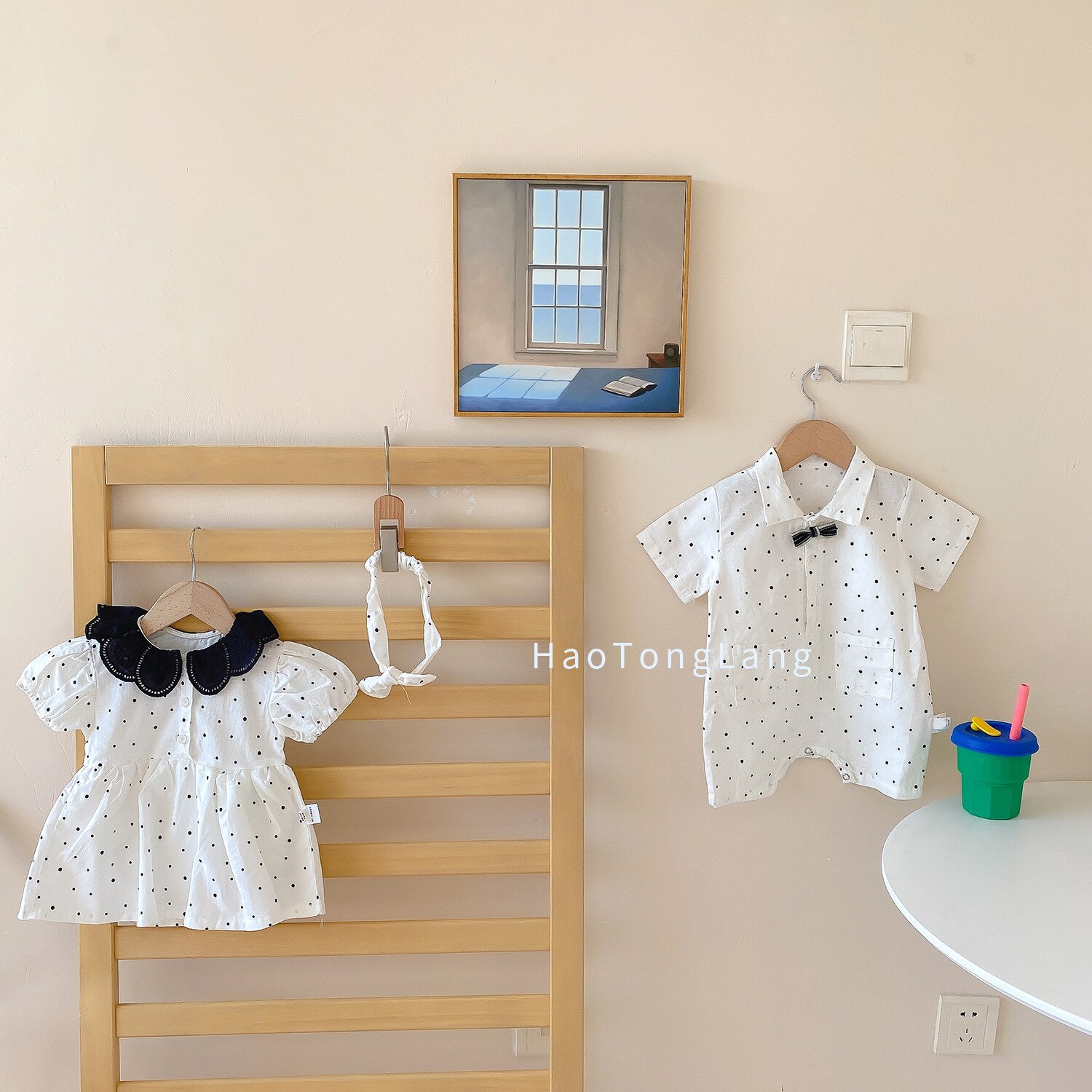 Sommerkleid für eltern und freundlicher, bruder und schwester, süßes kleid für jungen, kurzes kleid für mädchen, hübsches kleid mit haargürtel