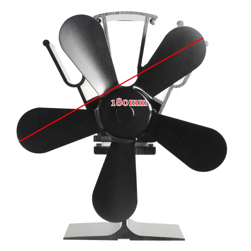 Cheminée maison efficace Distribution de chaleur 5 lame chaleur alimenté poêle ventilateur bûche bois brûleur ventilateur silencieux