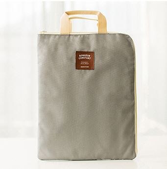 Coloffice 1Pc A4 Bestand Producten Rits Oxford Canvas Tas Student Papier Examen Laptoptas Aktetas Bestand Pocket School Kantoor tas: Gray