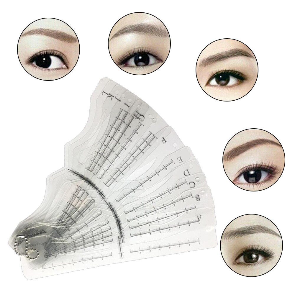 12 pcs Eyebrow Shaping Stencil Template Eye Brow Grooming Kit DIY Makeup Tool