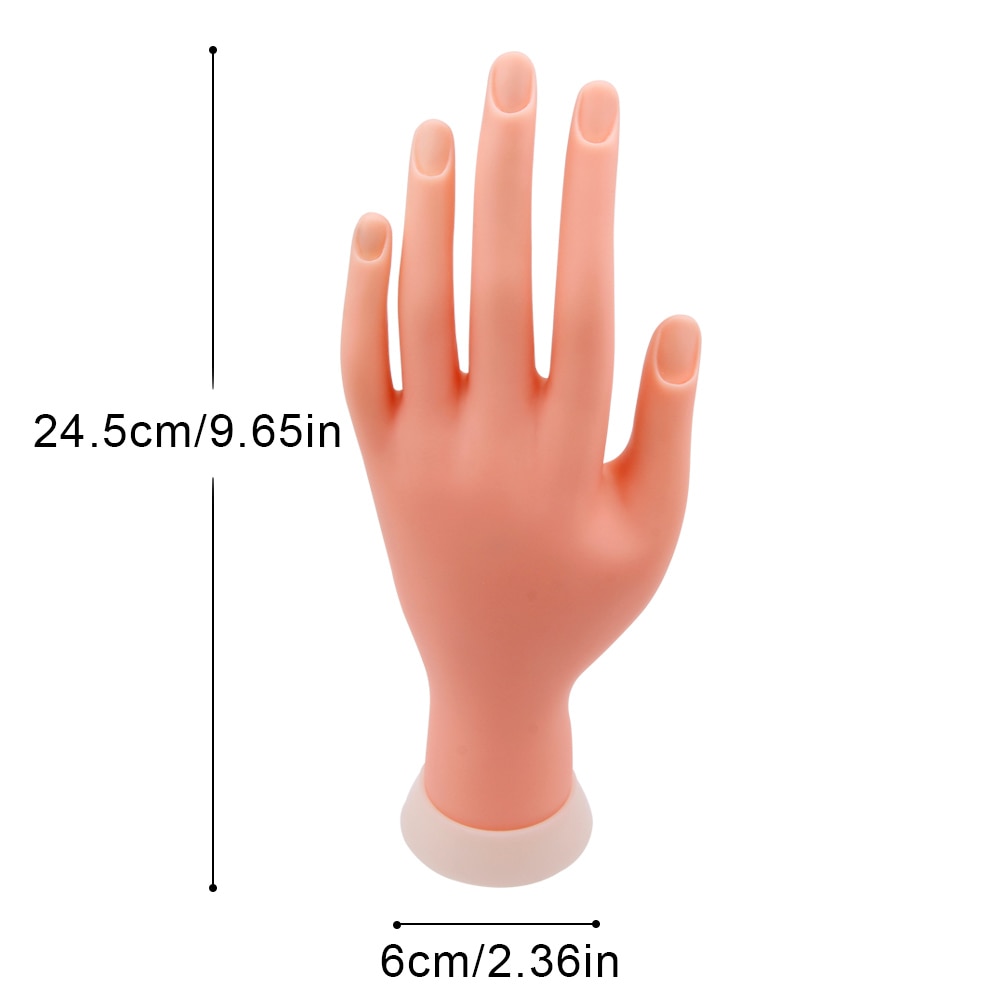 Manicura Flexible de plástico suave para práctica de manicura, modelo de entrenamiento de uñas postizas, herramientas de manicura