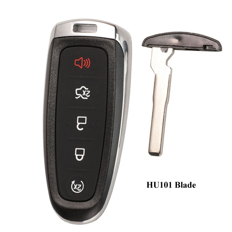 jingyuqin Replacement Key Shell for Ford Edge Escape Flex Explorer Taurus 5Button Remote Fob Cover Case Housing FO38 HU101 Blade: HU101