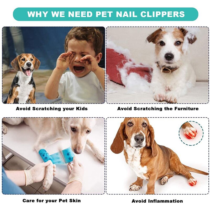 Benepaw Durable Dog Nail Cutter Efficient Pet Nail Clipper For Dogs With Safety Guard To Avoid Over-Cutting Cat Grooming Tool