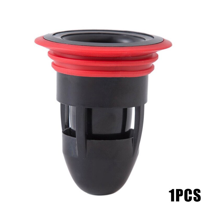 1/2/5pcs One-Way Drain Seal Valves Bathroom Kitchen Drain Cover Isolate Drain Pipe Smell JA55: Black 1PCS
