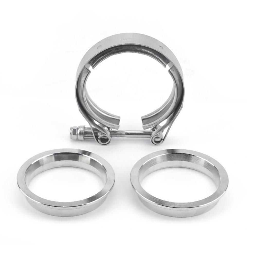 2.5 Inch V Band Clamp Flange Kit V-Band V 2.5Inch Exhaust Flange Clamp Pipe Clamp Hose C2T6: With accessories