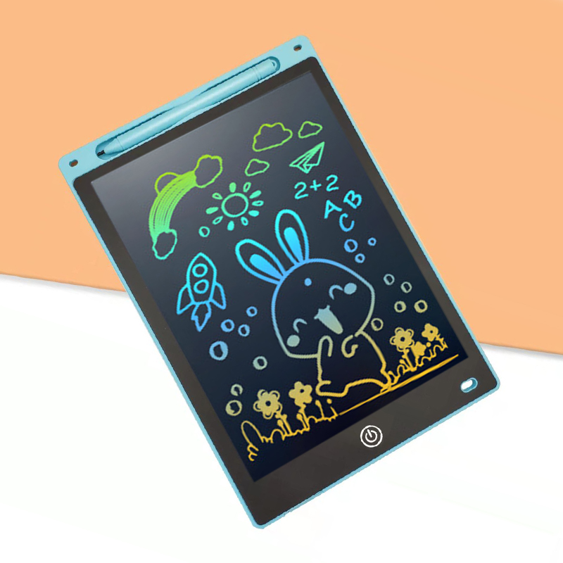 12 Zoll elektronisches Zeichenbrett (Helligkeits steigerung um 20%), Schreib tablet für Kinder, buntes Bildschirm-Doodle-Board: Himmel Blau