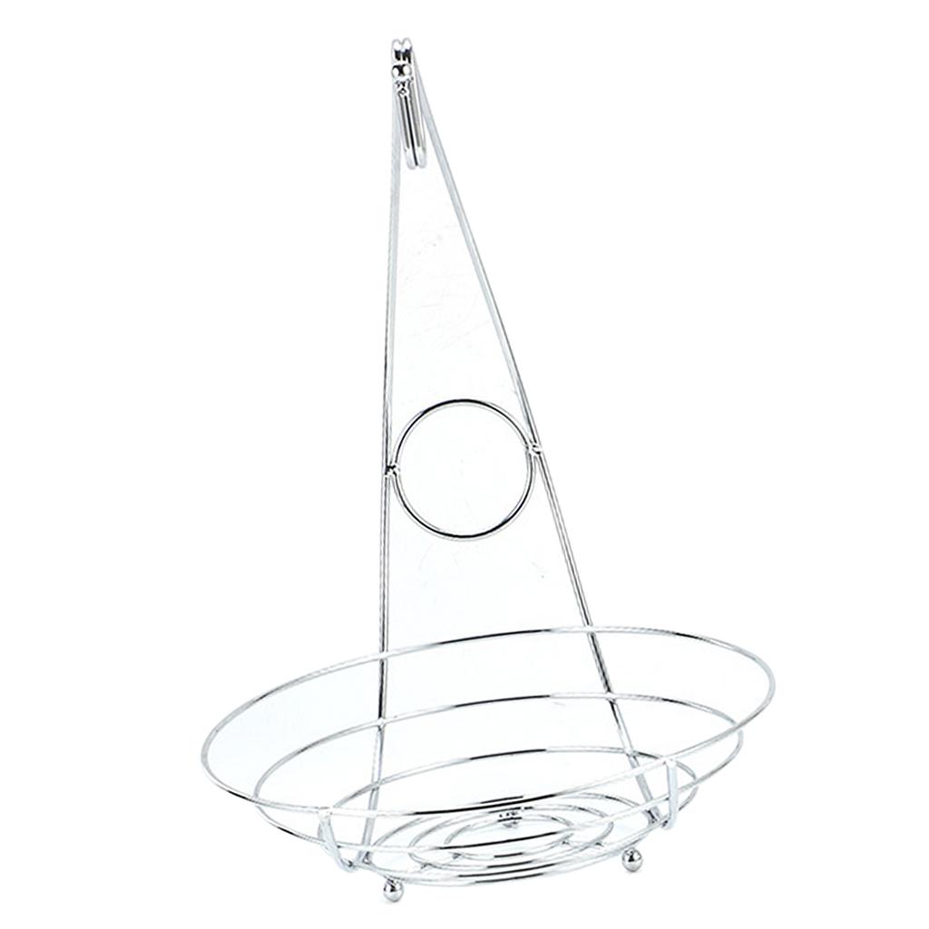 2 in 1 chroom ijzeren bananenhanger fruitschaal boomhouder mand standaard haak keuken fruitmand 240x240x440mm