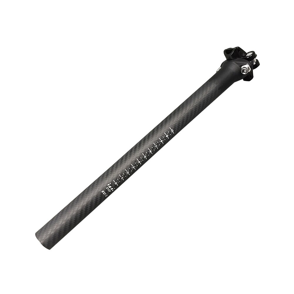 Tija de sillín de carbono mate 3k, superligera, 27,2x350mm, piezas de tubo completo de fibra de carbono para bicicleta de montaña o carretera: Matte