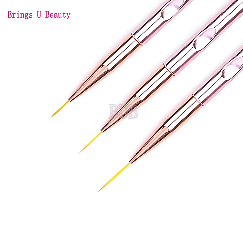3pcs Nail Art Drawing Striping Liner Pen Brush DIY Painting Flower Drawing Lines Set Manicure Nails Home Use