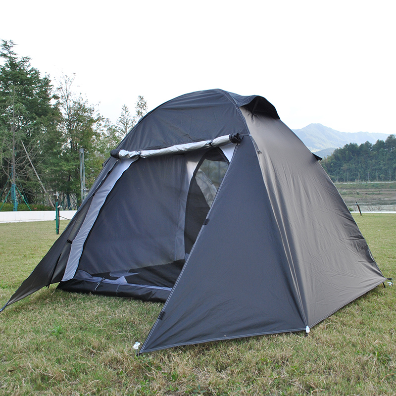Campingzelt mit Regenschutz, 2 Zelt für 3 Personen, eingestellt in 10 Minuten, wetterfestes Zelt für Camping, Feste, Hinterhof, 2 Schichten