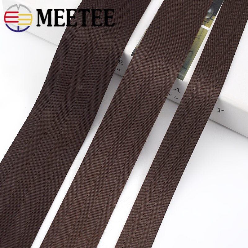 Meetee 10 meter 20-50mm nylon band auto veiligheidsgordel diy rugzak huisdier riem riem naaien knutselen accessoires  rd003