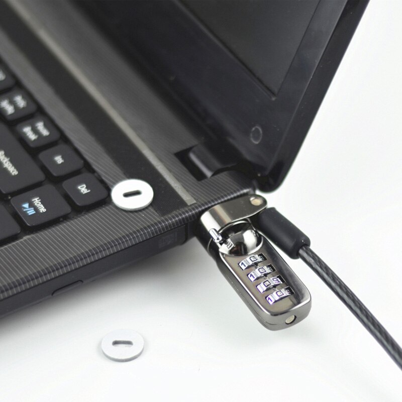 Notebook Laptop Combinatie Lock Beveiliging Kabel 4 Cijferige Wachtwoord Beveiligingen Anti Diefstal Apparaat Dq