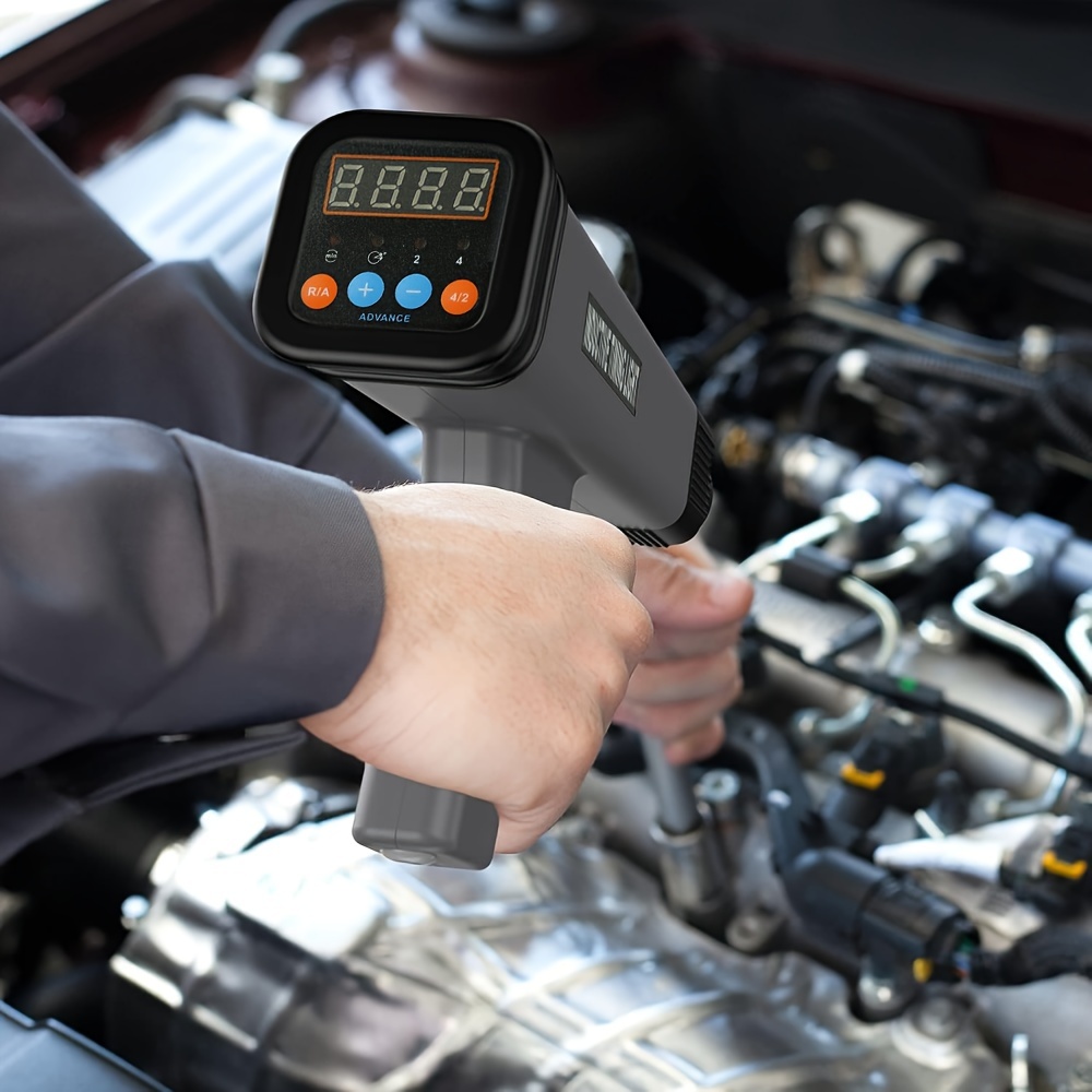 Digital Timing Light, LED Display 12V Automotive Ignition Timing Light for 9V-16V Ignition System Strobe Lamp Detector, Motorcyc