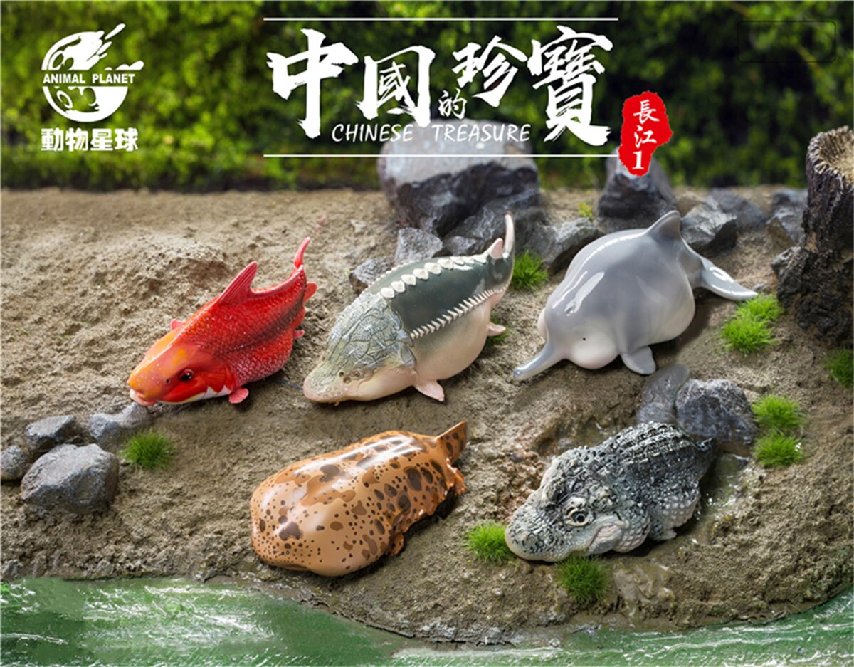 Chinesische Schatz Modell Gefährdeten Ebene Figur Sammler Fisch Dekoration Dekor Oenaments Spielzeug freundlicher Erwachsene freundlicher