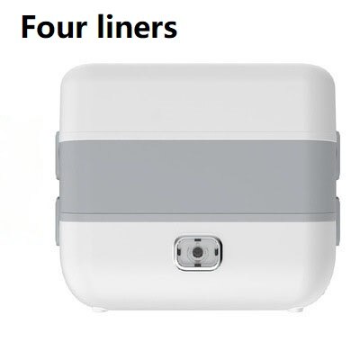 Electric Rice Cooker Portable Kitchen Mini Cooker Electric lunch Box double-layer Heating Heat Preservation Rice: four liners / UK