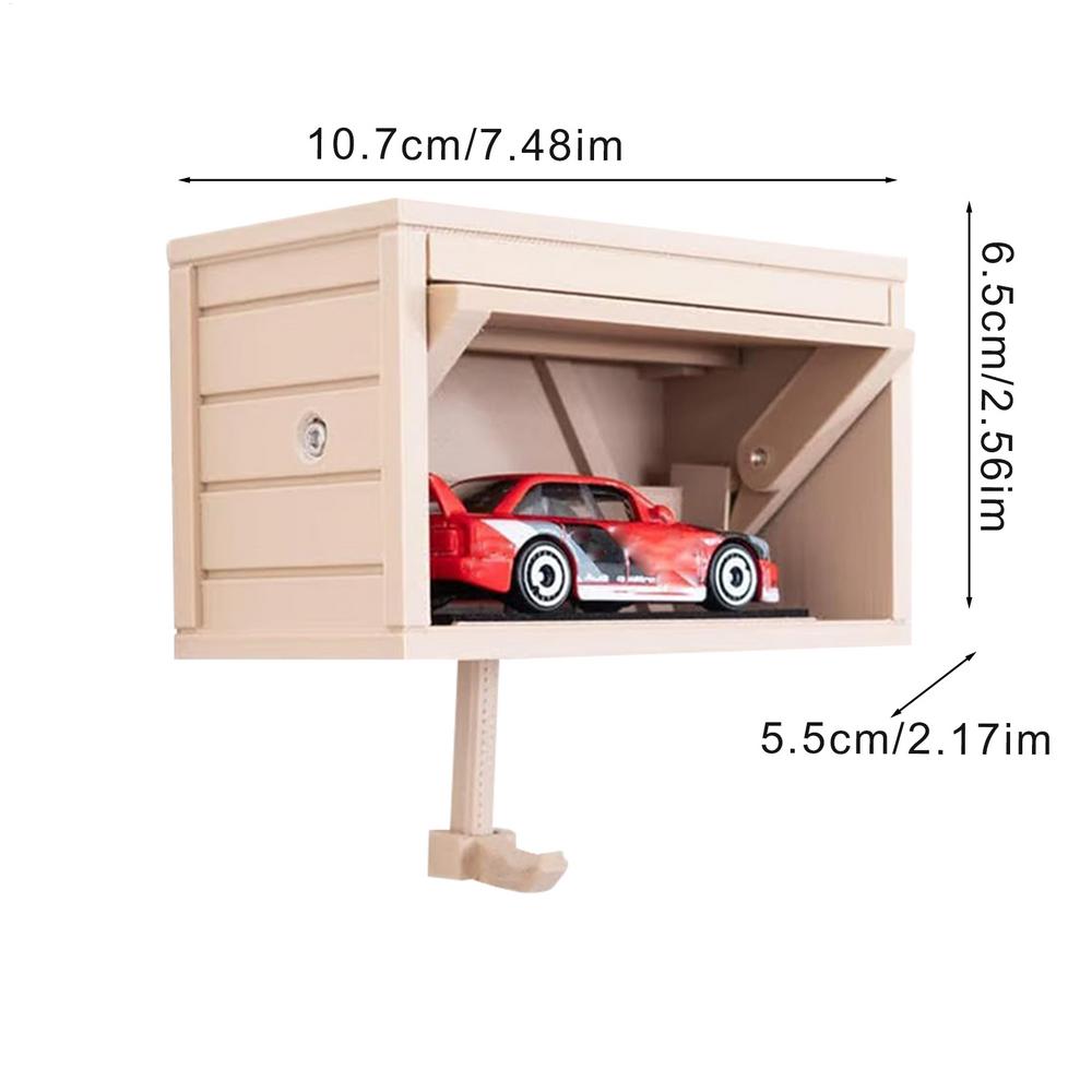 Car Garage Key Holder With Opening Door Space-saving Key Rack Durable For Vehicle Enthusiasts Key storage supplies: WHITE