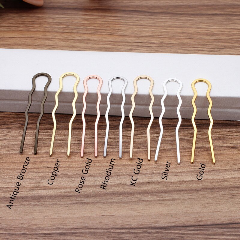 10pcs Hair Sticks - 70mm Copper Hair Pins - Handmade Plant Ornaments - Bridal Hair Accessories for Women