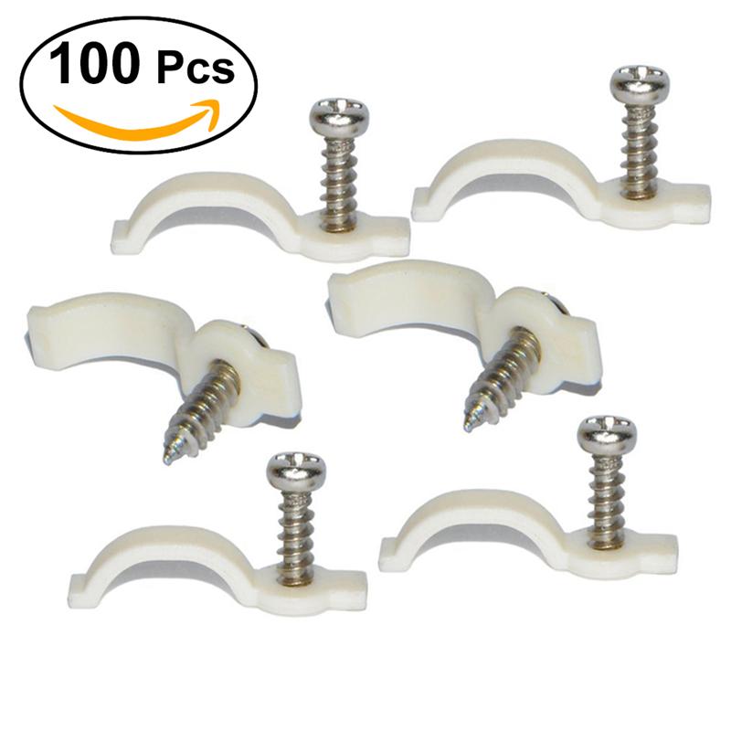 Soportes de montaje de barra de luz, Clip para accesorio de fijación de un lado para tira de luces LED de 10mm, decoración del hogar, 100 Uds.