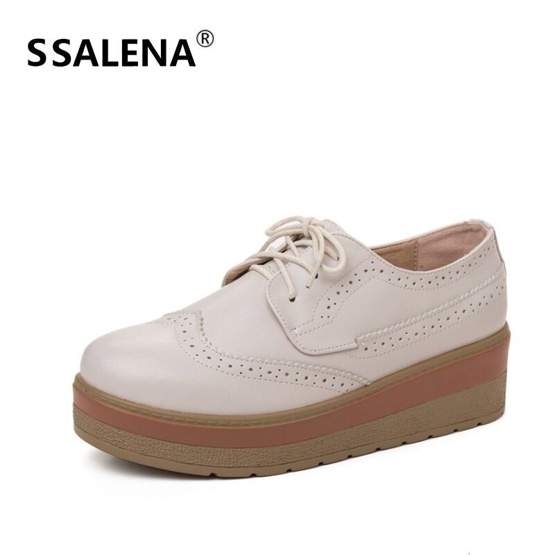 Femmes richelieu chaussures souples femme plate-forme appartements chaussures de travail femmes chaussures à fond épais AA30096