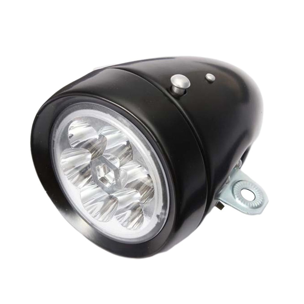 Retro 6 Led Fiets Front Light Koplamp Verstelbare 160 Graden Fietsen Mountainbike Hoofd Lamp Regendicht Met Beugel Nieuw