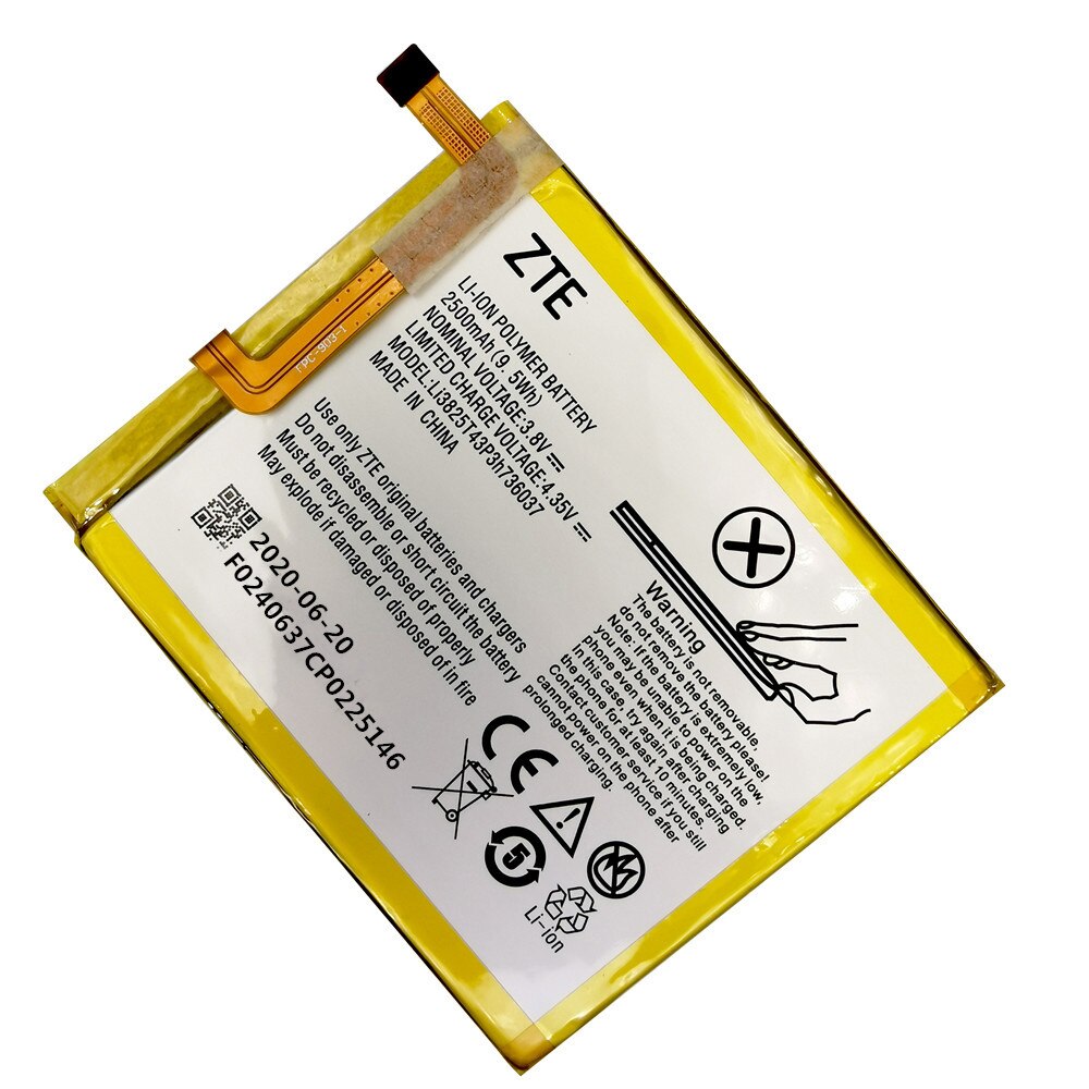 Batería + herramienta Dual SIM para ZTE, batería Li3825T43P3h736037 original de 3,8 V y 2500mAh para ZTE BV0720 / ZTE Blade A2 / ZTE Blade V7 Lite