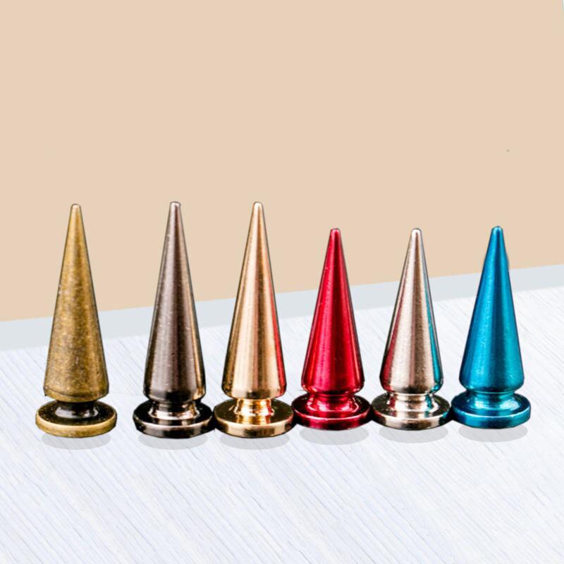 Grands Rivets en forme d&#39;arbre en laiton, 10x29mm, 10 pièces/lot, accessoires pour bricolage, Punk, décoration de vêtements d&#39;animaux de compagnie pour sac artisanal en cuir