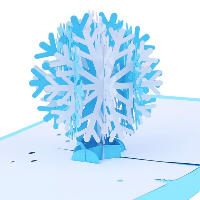 Christmas Folding Greeting Card With Small Postcard And Envelope 3D Popup Card Unique Winter Festival Invitation Cards: E