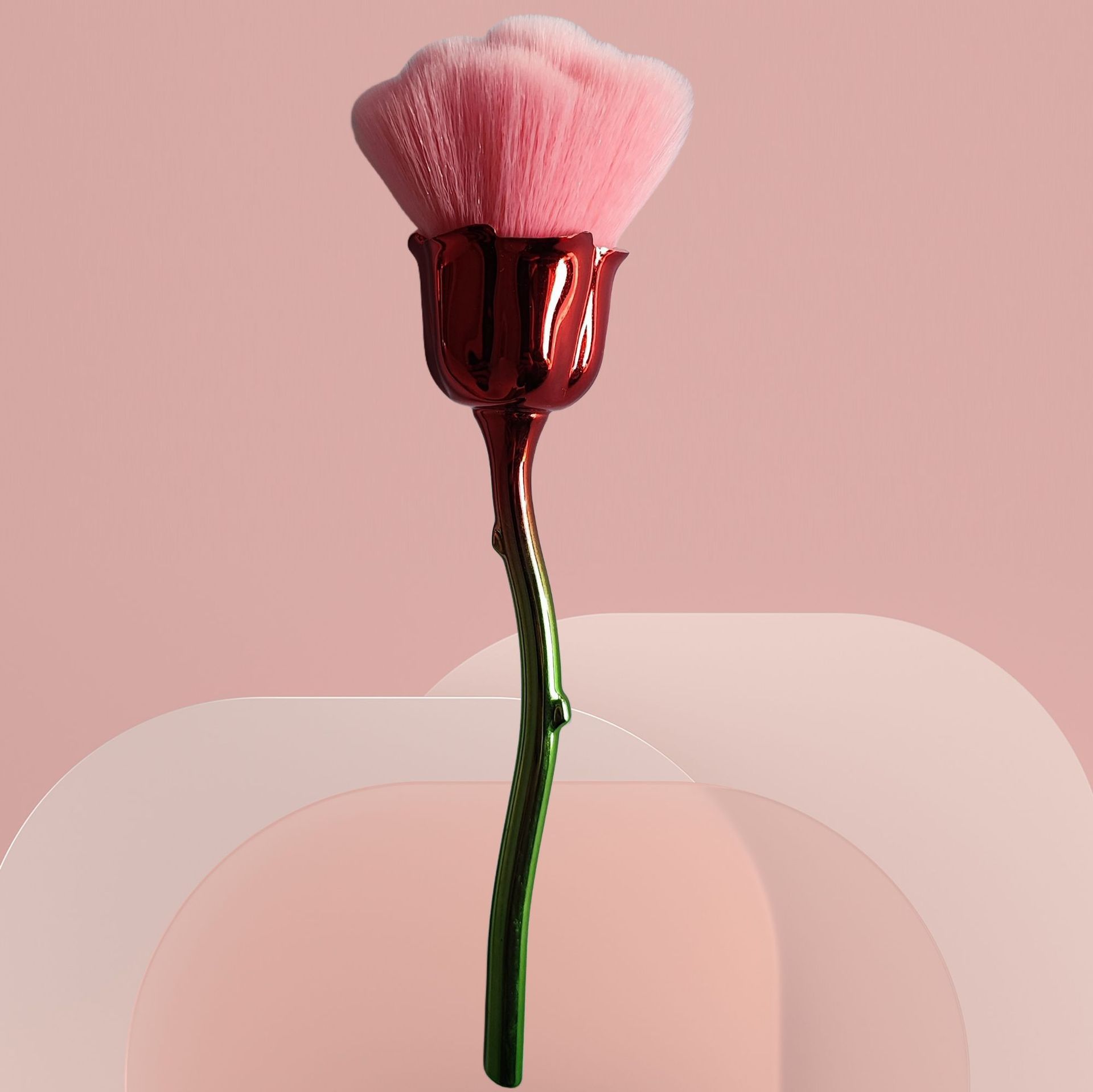 Pincel de flor rosa para accesorios de manicura, herramienta para mujeres, herramientas de belleza facial, cepillo para polvo de decoración de uñas, 1 Uds., herramientas de maquillaje de aseo: Azul