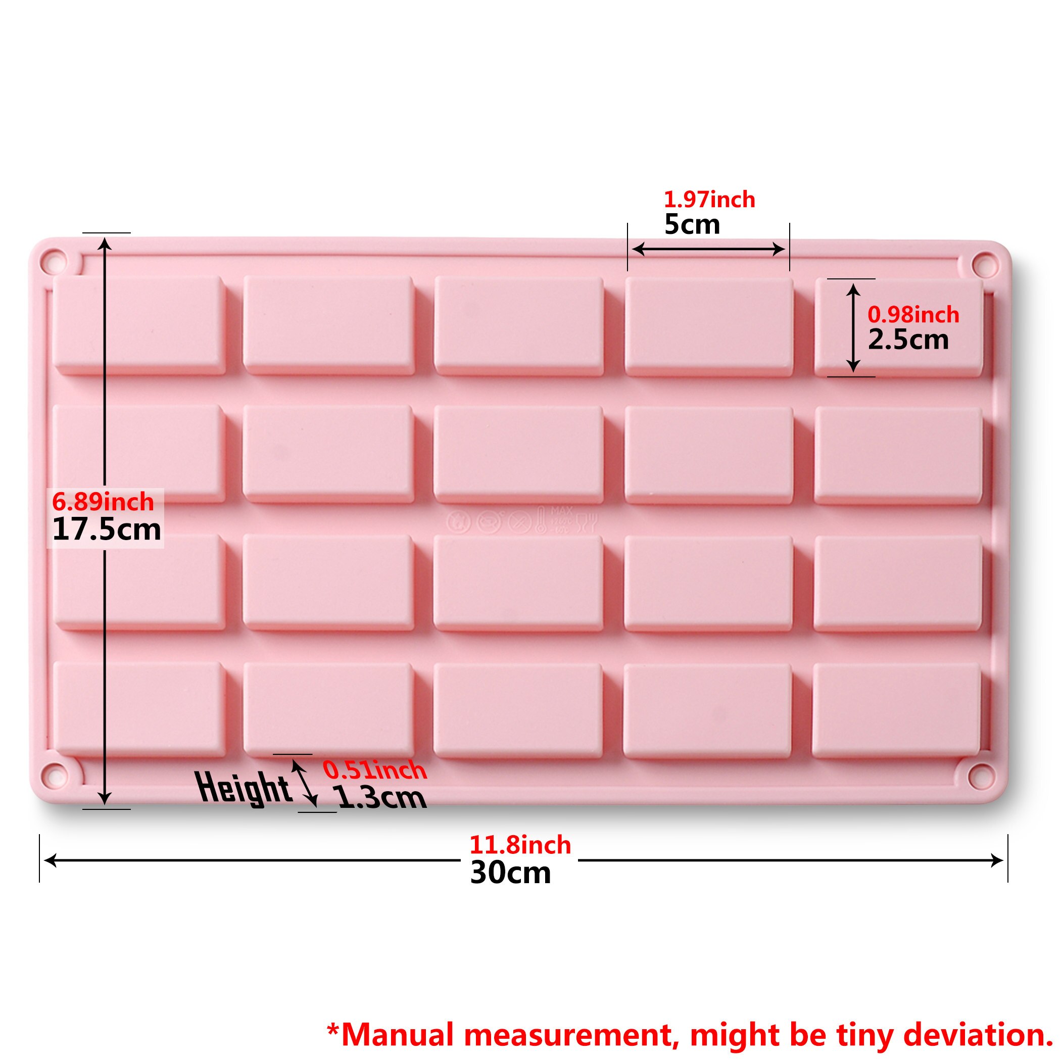 Food Grade Silicone Baking Mold Oven Chocolate Pudding Cookie Non-Stick Heat Resisting Ice Pastry Cake Mould Soap Tool: 188C02 Light Pink