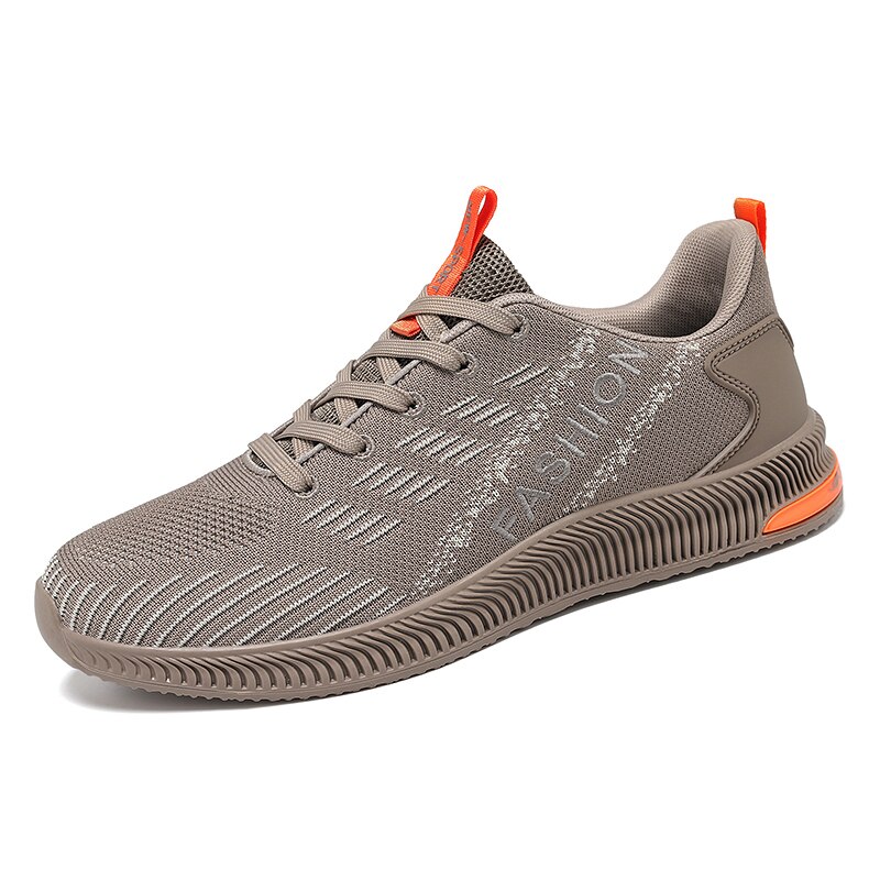 Damyuan Summer Men Shoes Sneakers Running Shoes Sports Big Size 46 Breathable Lace-up Women Shoes Casual Shoes: Khaki / 8