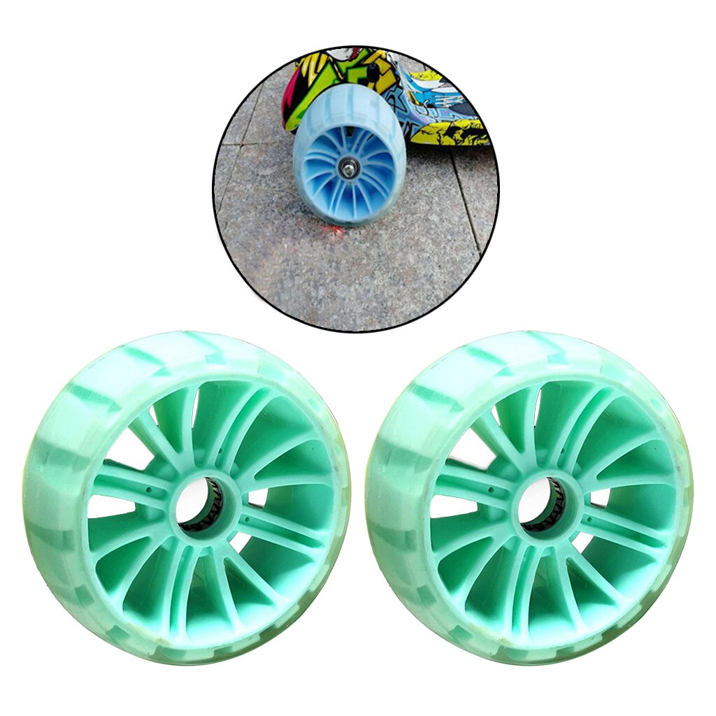 2x Scooter Wiel Flashy Kids Fiets Rollers Skateboard Repareren Wielen Onderdelen