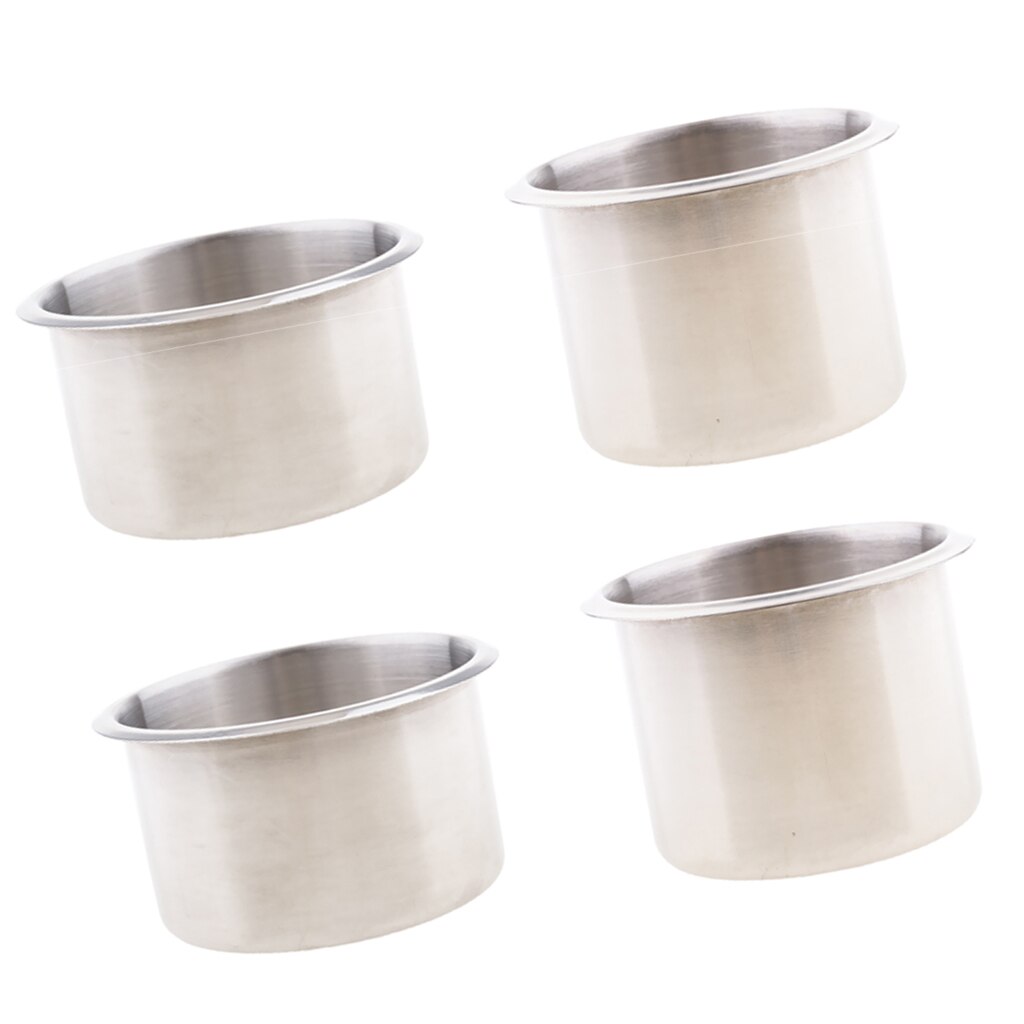 Taza de acero inoxidable empotrada para barco, soporte para latas de bebidas para remolque RV, 90mm y 68mm, 4 Uds.