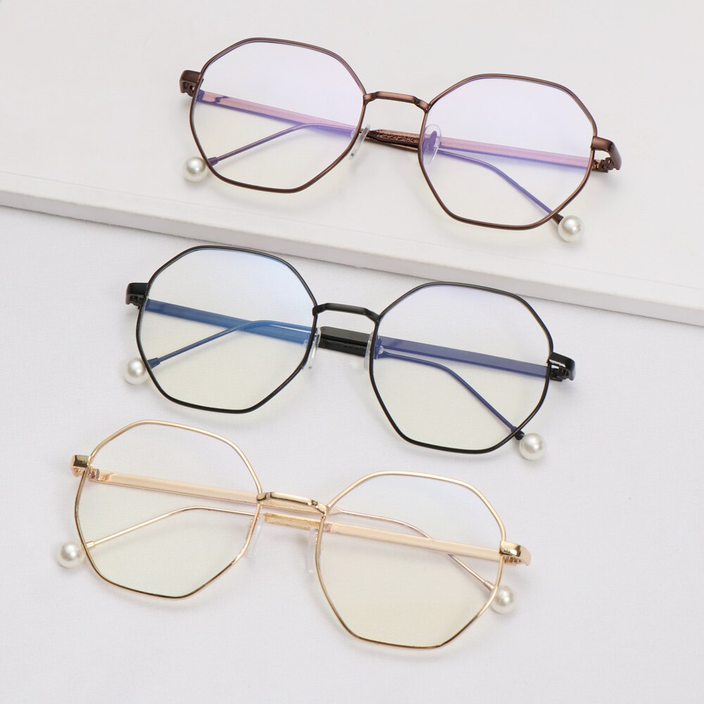 Unisex Blue Light Blocking Eyewear Retro Ultralight Metal Frame Radiation Protection Vision Care Computer Gaming Glasses