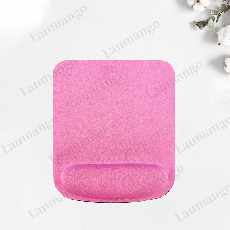Orange Mouse Pad With Wrist Rest Mice Pad Laptop Notebook Mause Thicken Computer Office Mousepad Gaming Keyboard Soft Desk Pads: pink / 2piece