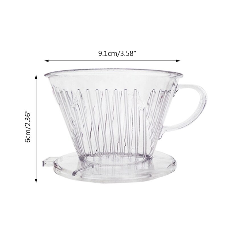 Hand Brewed Reusable Coffee Filter Cup Dripper Cone Shape Coffee Maker Practical Pour Over Serving Mug Cafe Filters Coffee Appli