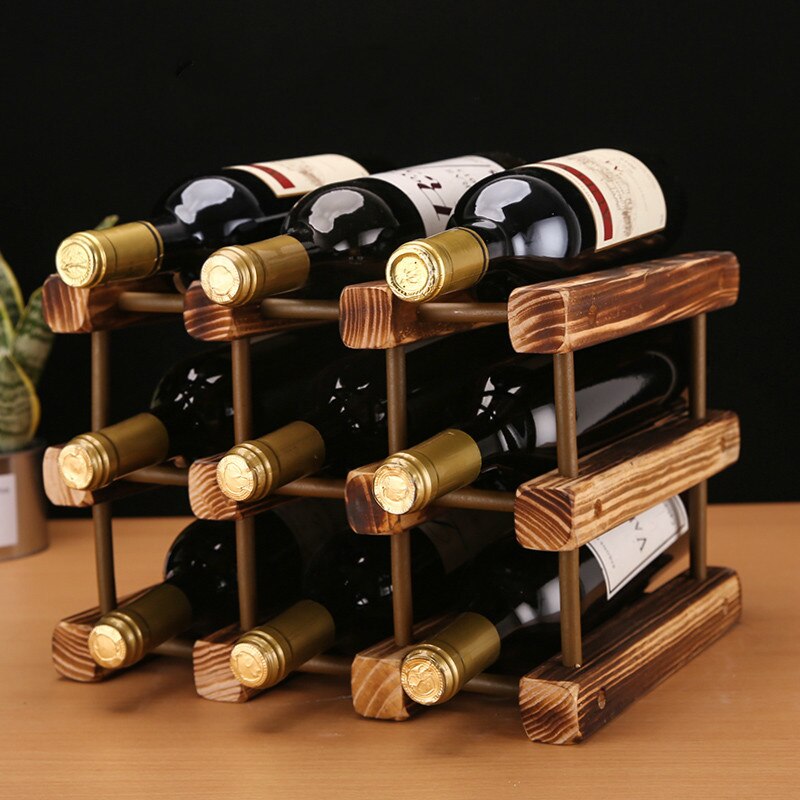 European solid wood folding wine rack decoration h... – Grandado
