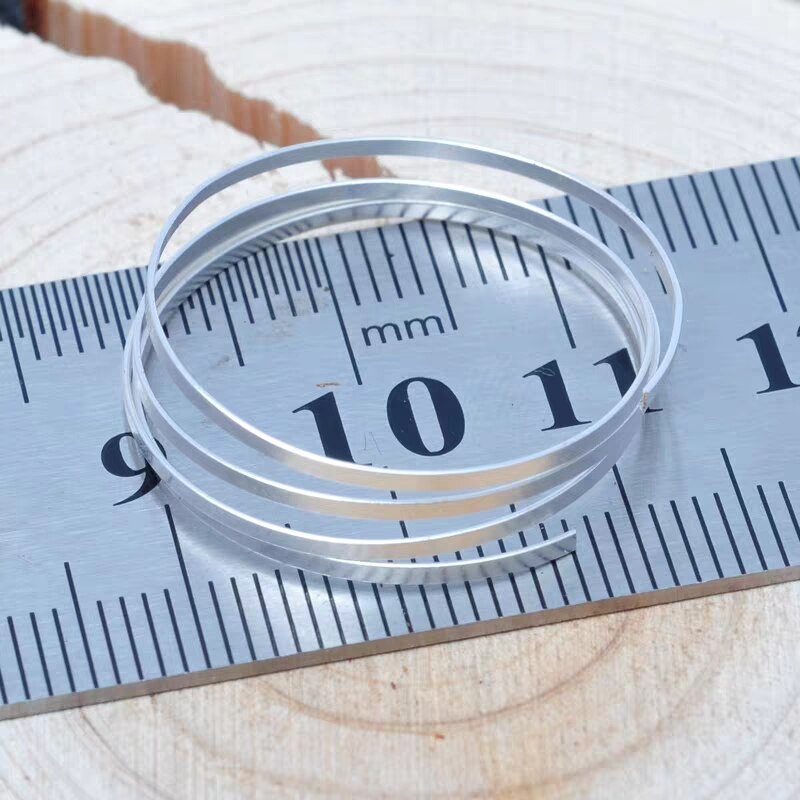 2x1mm 3x1mm 10 centimetri S999 Solido Puro sterlina d'argento filo Che Borda Tesatura Gioielli Filo filamento Accessori per Connettori