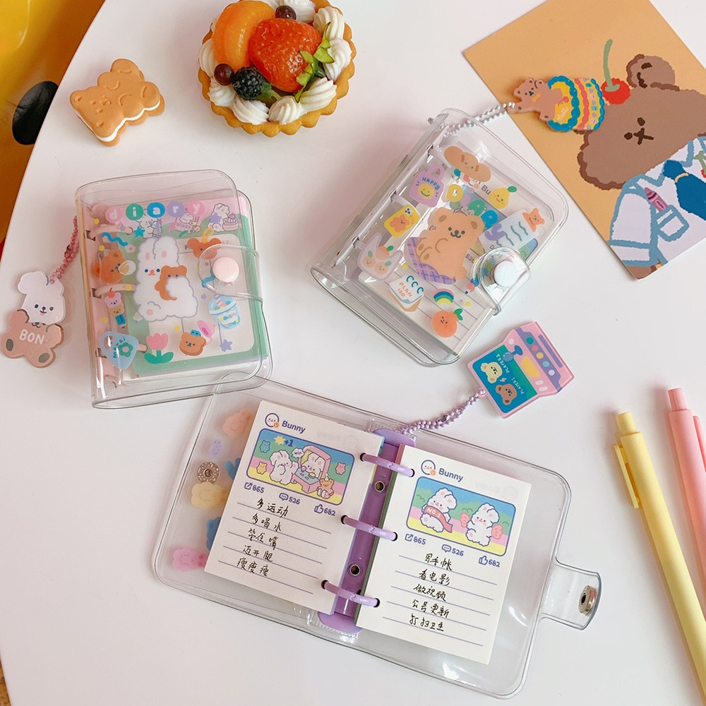 Cute 90 Sheet 3 Holes Loose-leaf Journal Notebook Diary Agenda To Do List Notepad Kawaii School Stationery