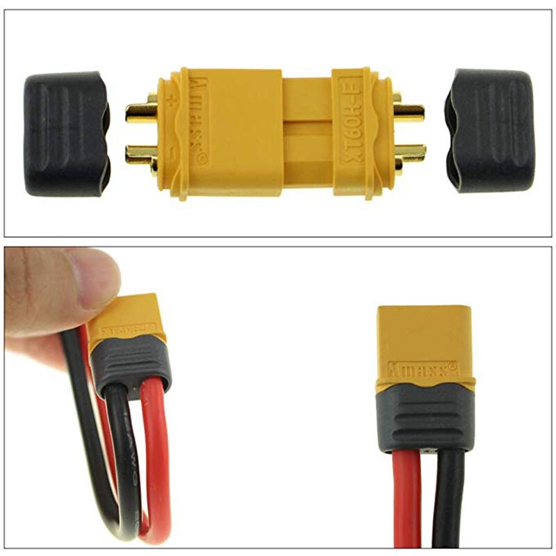 10 Pair Amass XT60H Bullet Connector Plug Upgrated of XT60 Female & Male Gold Plated For Rc Parts