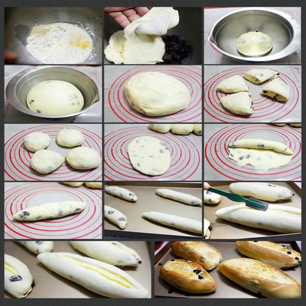 Brot Messer Stangenbrot Schneiden Französisch Lahm Gebogene Brot punkten Werkzeug Mit Cutter Cutter Feste Klinge Für Brot Teig L0Q7